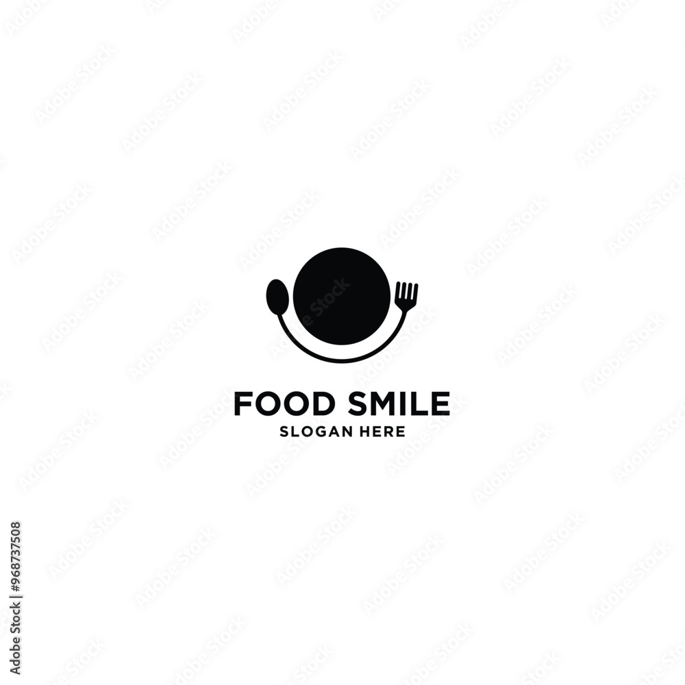 smile food logo template design smile food logo template design