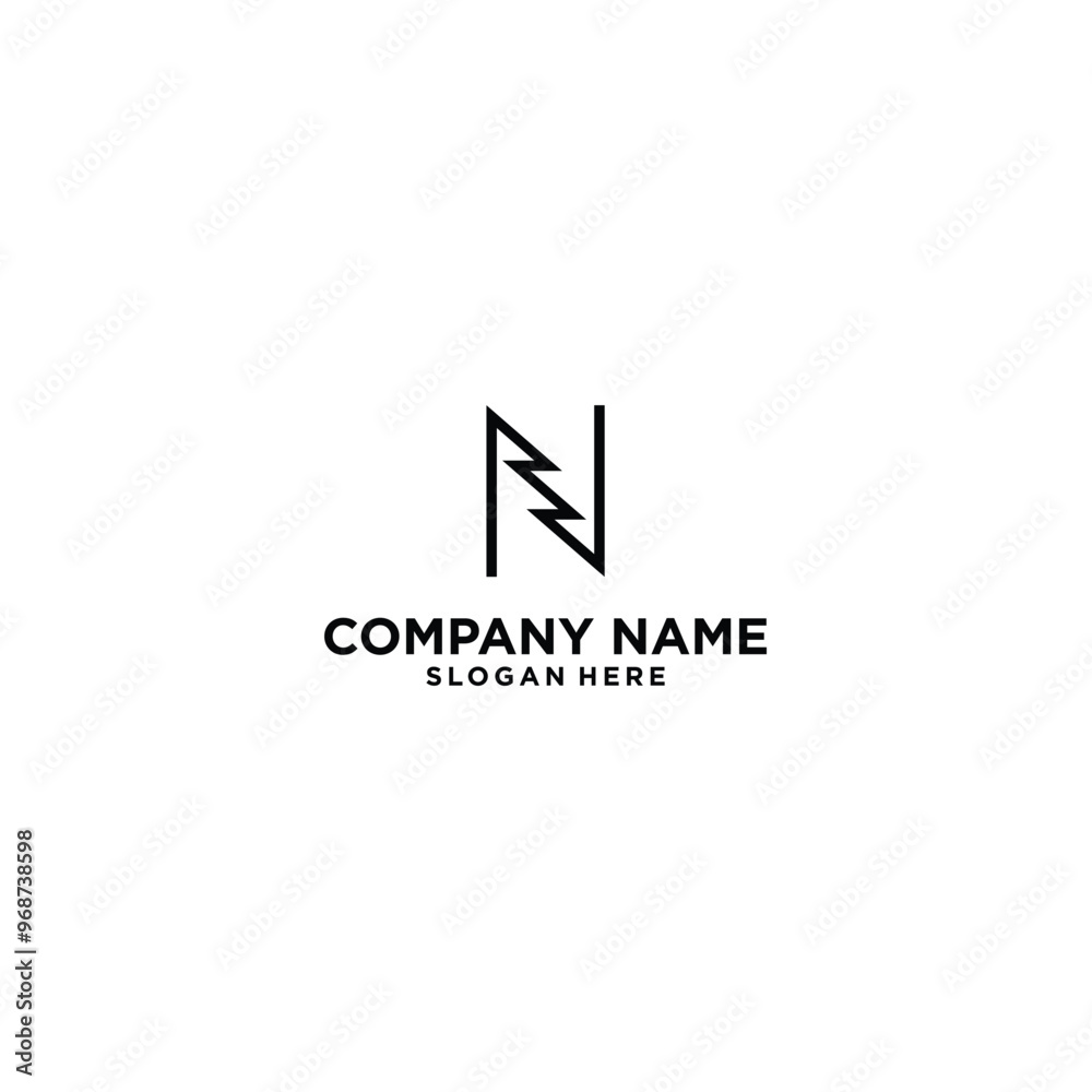 Fototapeta premium letter N Pine Tree logo Stock Vector