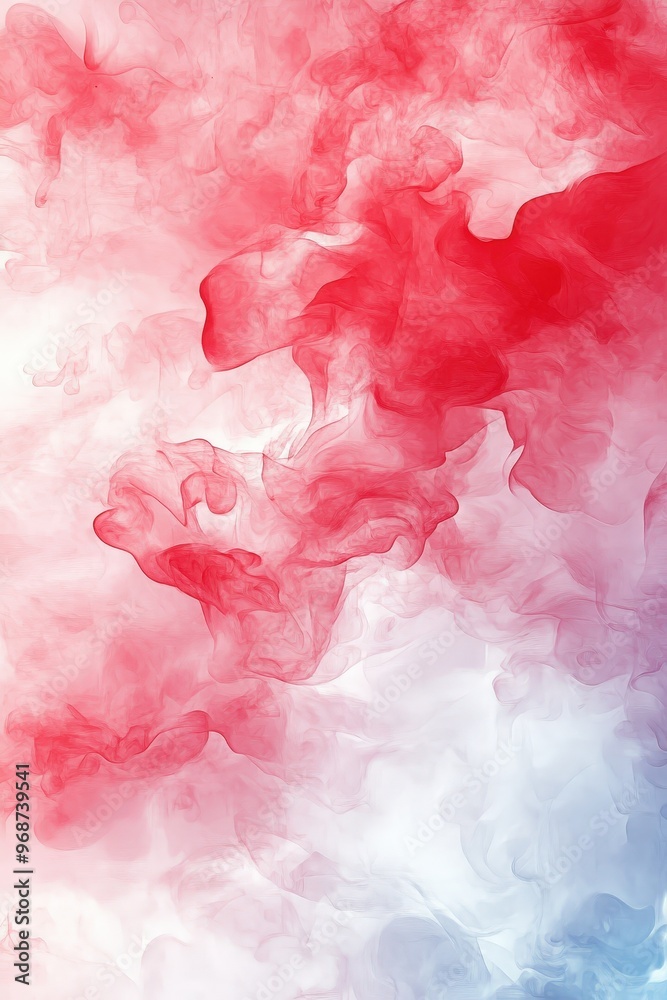 Fototapeta premium Abstract Watercolor Background with Red and Blue Swirls