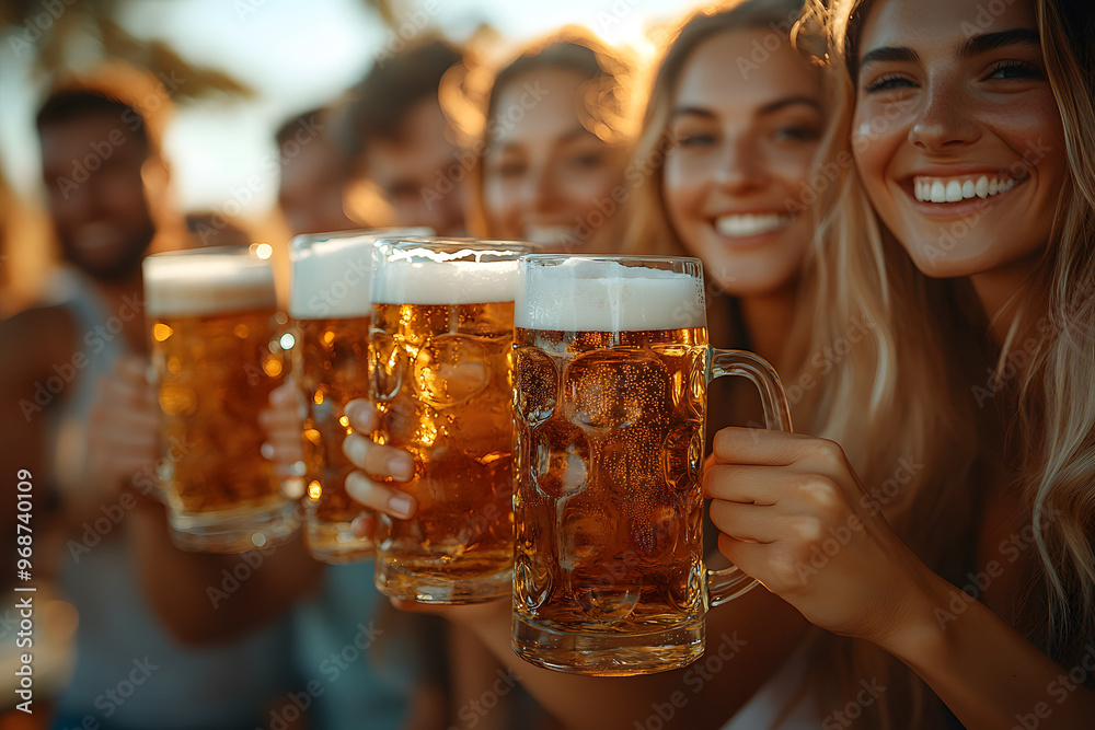 “A Group of Friends Toasting with Beer Mugs at an Outdoor Barbecue”
“A Group of Friends Toasting with Beer Mugs at an Outdoor Barbecue”