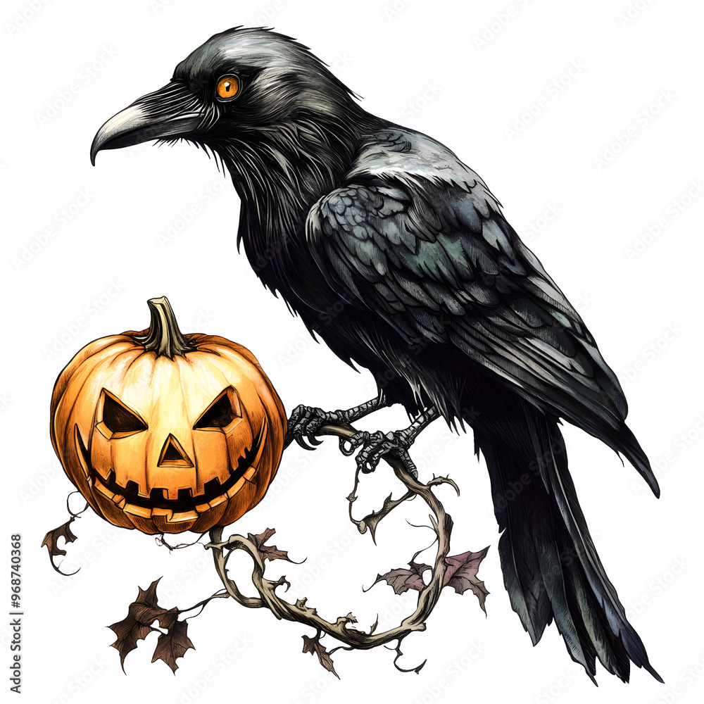 Fototapeta premium Halloween Theme Cat and Horror Girl Clipart Png, Unique Halloween Clipart Design 2024