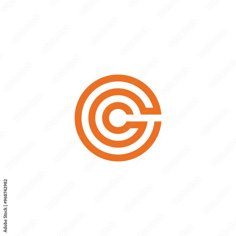 Mono line Circle Letter C logo design vector template Mono line Circle Letter C logo design vector template