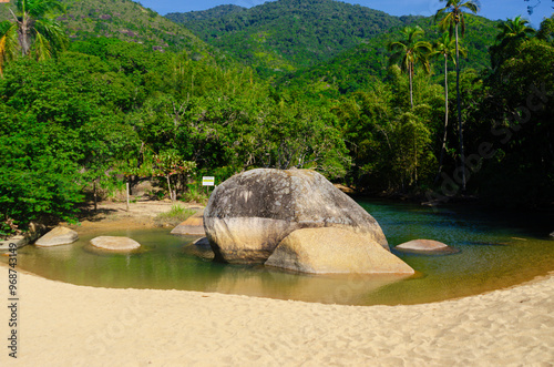 Praia do Jabaquara, Ilha Bela São Paulo Brasil. photo