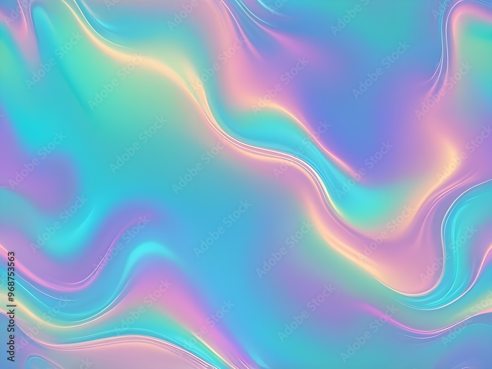 Fototapeta premium abstract pastel Iridescent aura Y2K holographic gradient backround mesh gradient in neon aurora fluid hologram texture