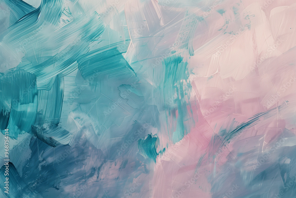 custom made wallpaper toronto digitalAbstract fluid design in soft pink and teal tones, evoking a sense of tranquility and peace with gentle brush strokes and texture.
