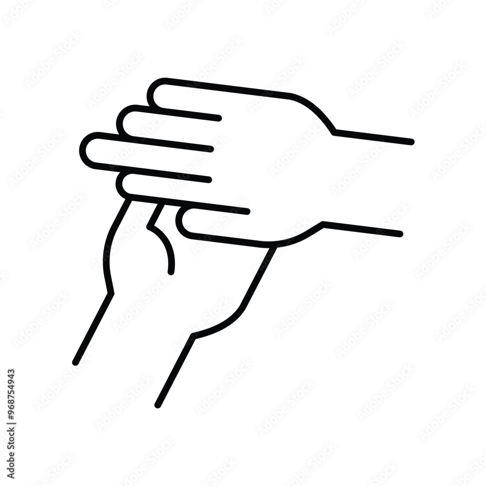 Fototapeta premium respect glyph icon with white background vector stock illustration
