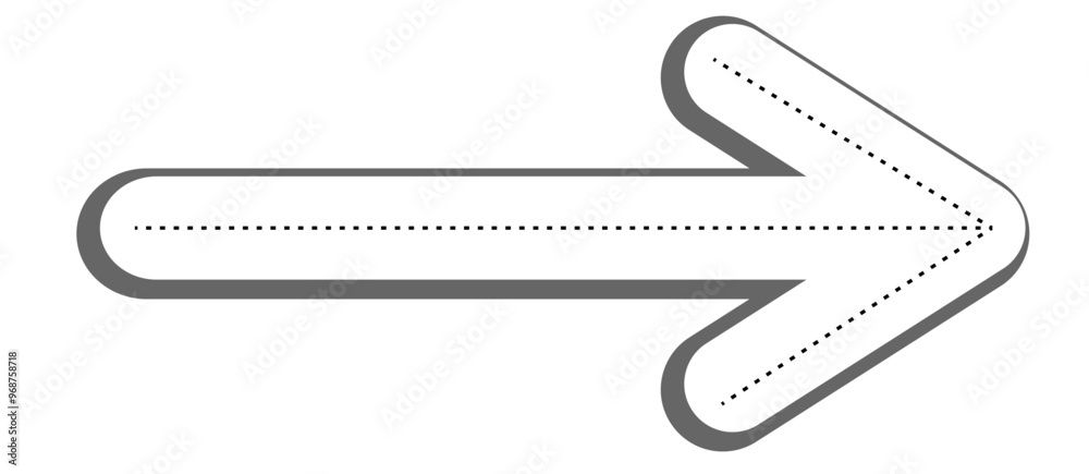Fototapeta premium Long arrows icon set. Vector set of trendy long arrows left and right in flat style. Replaceable vector design. For your apps, websites and UI or UX design