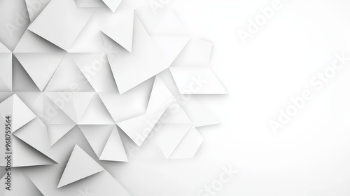 Abstract White Geometric Pattern Background