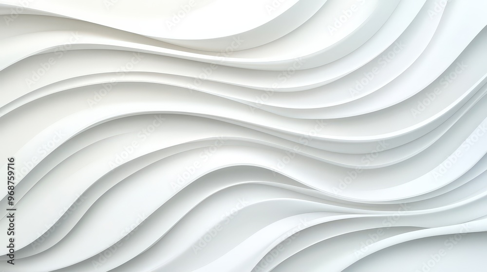 Obraz premium Abstract White Wavy Pattern Background