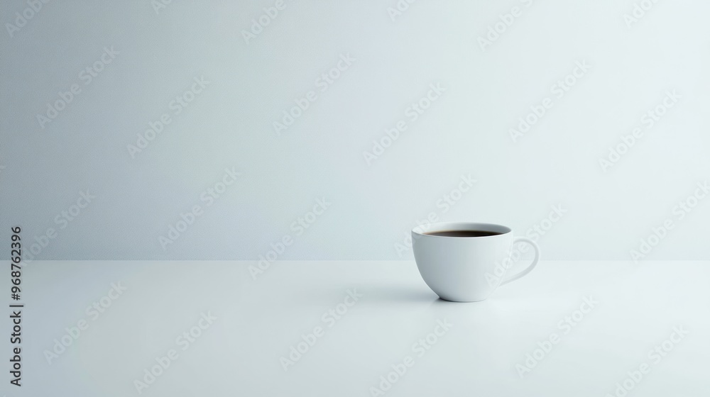 White Coffee Cup on a White Surface White Coffee Cup on a White Surface
