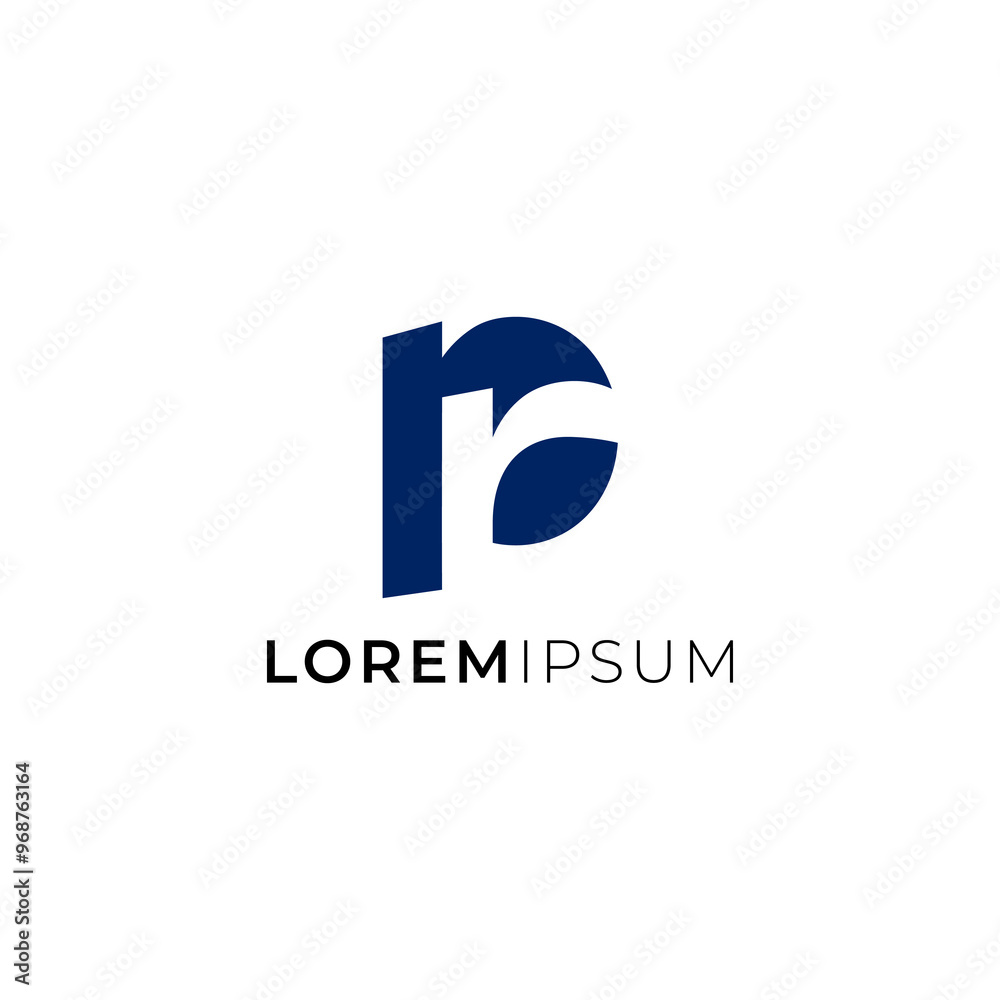 Simple minimal letter PR or RP logo design Simple minimal letter PR or RP logo design