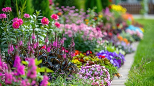 Wallpaper Mural Flower Beds: Stunning arrays of seasonal flowers planted in orderly rows or imaginative designs, adding vibrant colors and attracting butterflies and bees.
 Torontodigital.ca