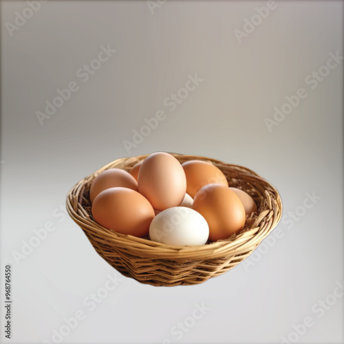 Wooden table with a bottle of milk eggs and bread offering plenty of space for text in the image. Copy space image. Place for adding text and design