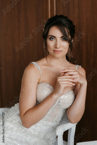 bride's preparations for a wedding in a  cottage