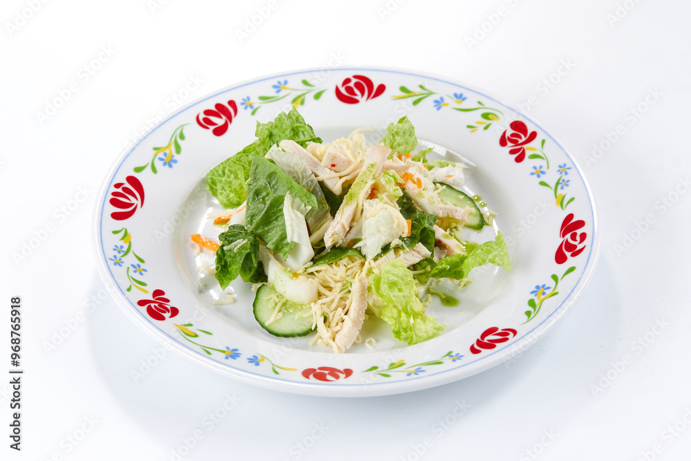 fresh salad with chicken and vegetables fresh salad with chicken and vegetables