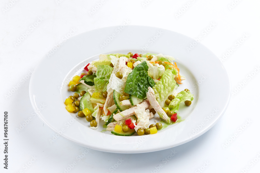 salad with chicken and vegetables salad with chicken and vegetables
