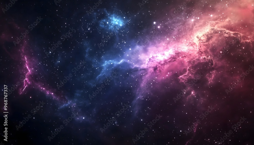 Naklejka premium An illustration of a starry scene of outer space