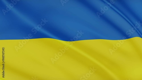 Flag Ukraine Realistic Waving Wind video