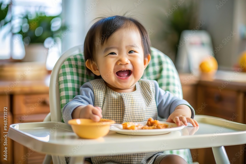 Little toddler learning how to feed himself, trying healthy food lunch time at home baby led weaning. Vegetarian child. Little toddler learning how to feed himself, trying healthy food lunch time at home baby led weaning. Vegetarian child.