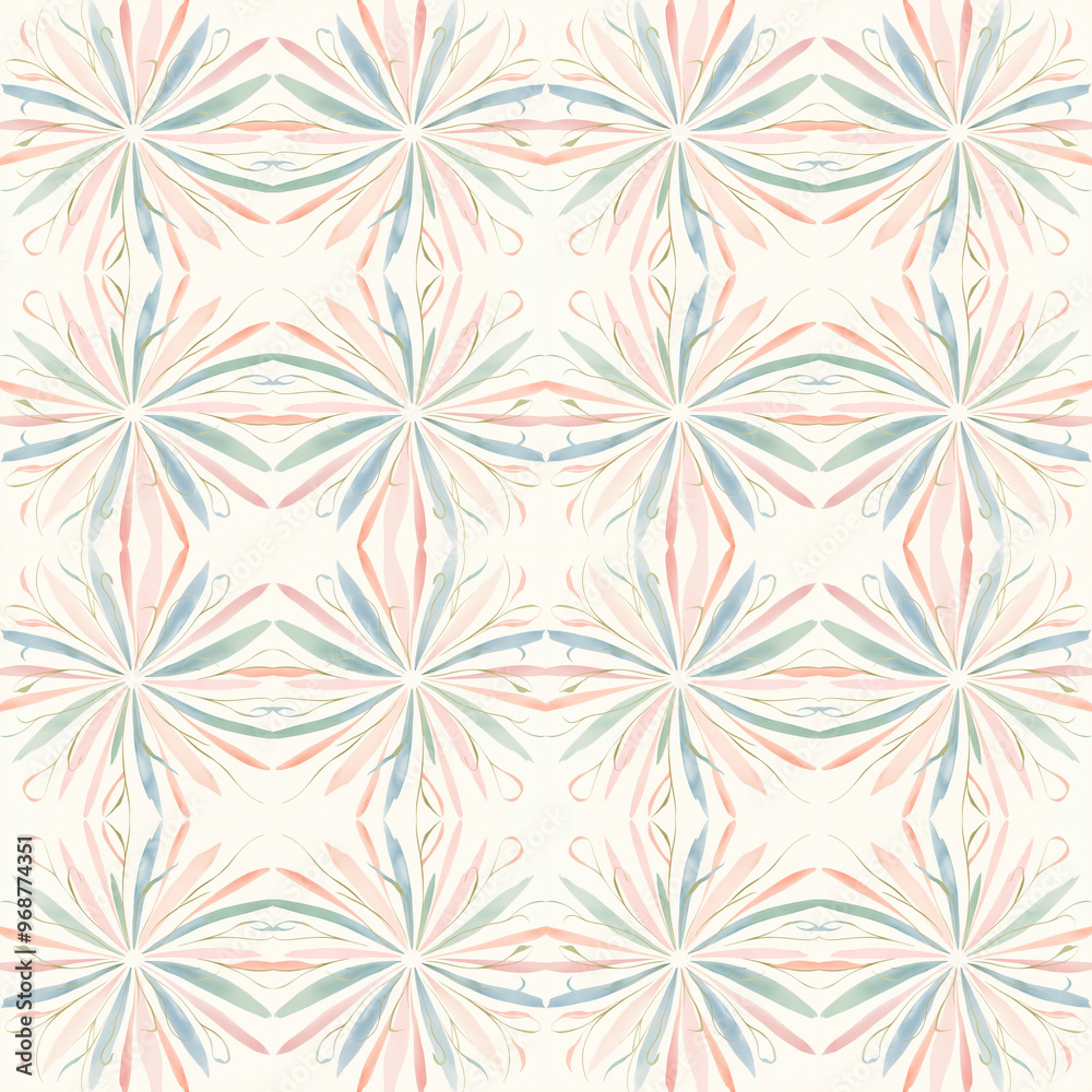 Seamless spring watercolor pattern with flowers Seamless spring watercolor pattern with flowers