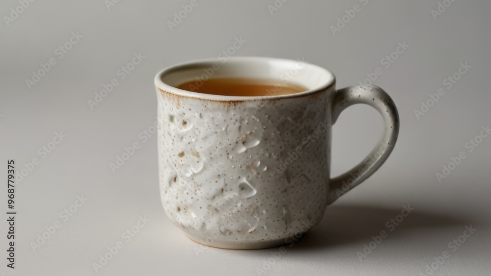 homelike mug with tea on a white background homelike mug with tea on a white background
