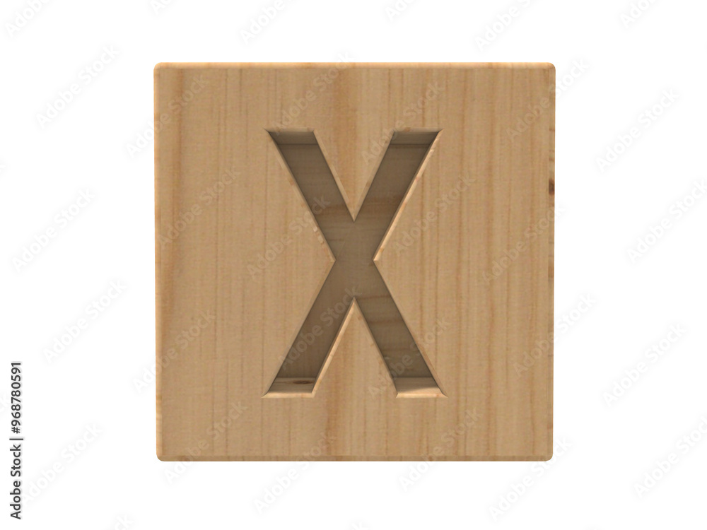 Obraz premium Wooden box letter X