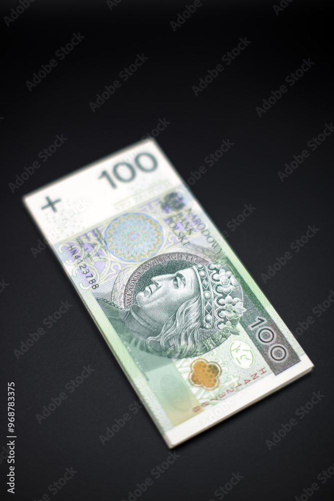 Polish hundred zloty banknotes, currency, finance and economy.
Polish hundred zloty banknotes, currency, finance and economy.