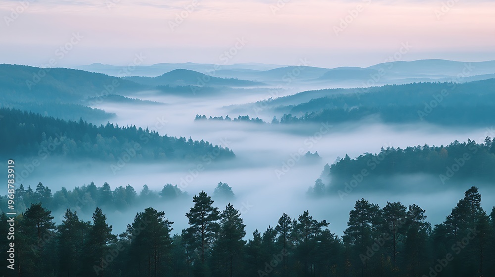 Fototapeta premium fog in the forest