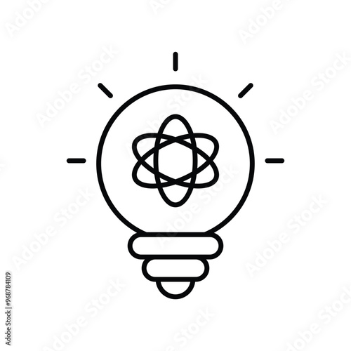 innovative line icon with white background vector stock illustration