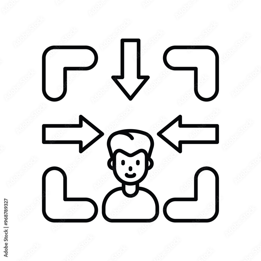 concentration line icon with white background vector stock illustration concentration line icon with white background vector stock illustration