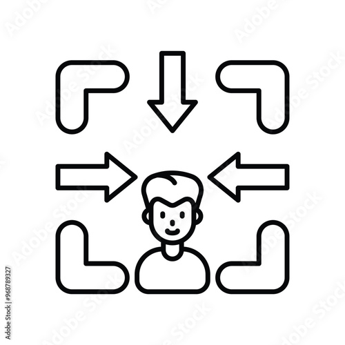 concentration line icon with white background vector stock illustration