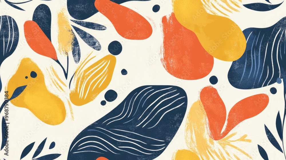 Naklejka premium Abstract pattern background featuring organic elements