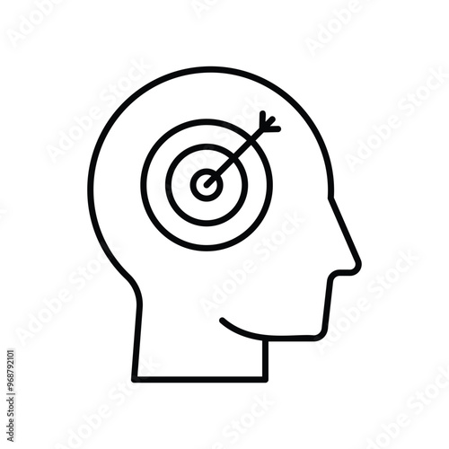 concentration line icon with white background vector stock illustration