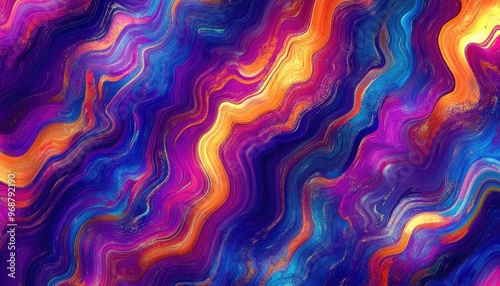 Vibrant digital illustration featuring abstract multi colored zigzag effects perfect for backgrounds textures screen savers and graphic design in a retro style