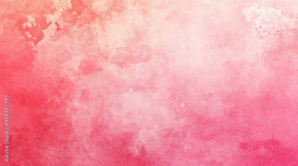 Fototapeta premium Hand drawn illustration featuring a pale pink and coral gradient Soft grunge magenta watercolor background creates an abstract texture ideal for text design and greeting cards