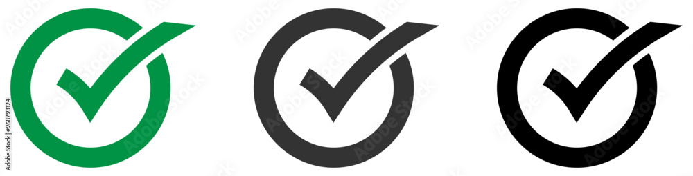 Right mark icon fill isolated on white. tick symbol. confirm symbol. ok icon set. Right mark icon fill isolated on white. tick symbol. confirm symbol. ok icon set.