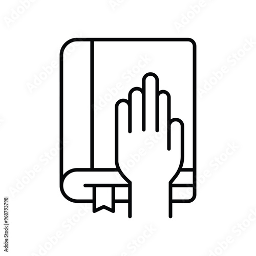 decency line icon with white background vector stock illustration