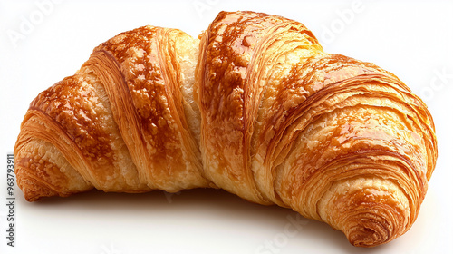 Freshly baked croissant iso...