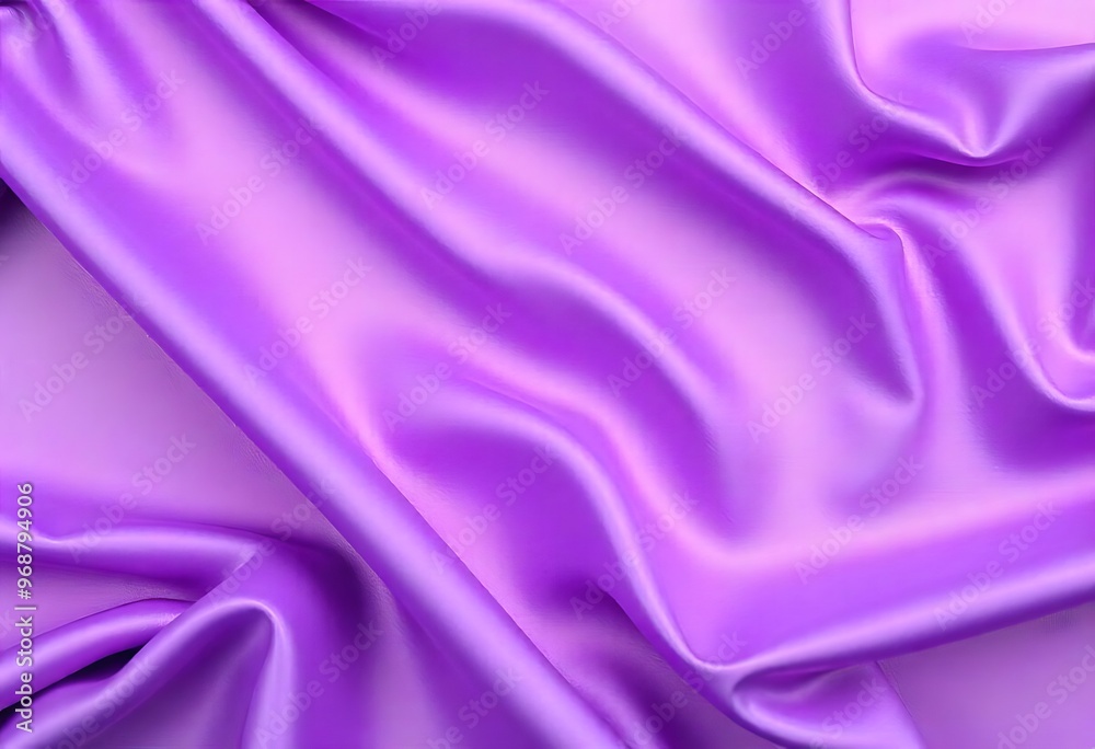 Obraz premium Smooth flowing purple satin fabric with soft wavy. flowing purple satin with soft folds and highlights.