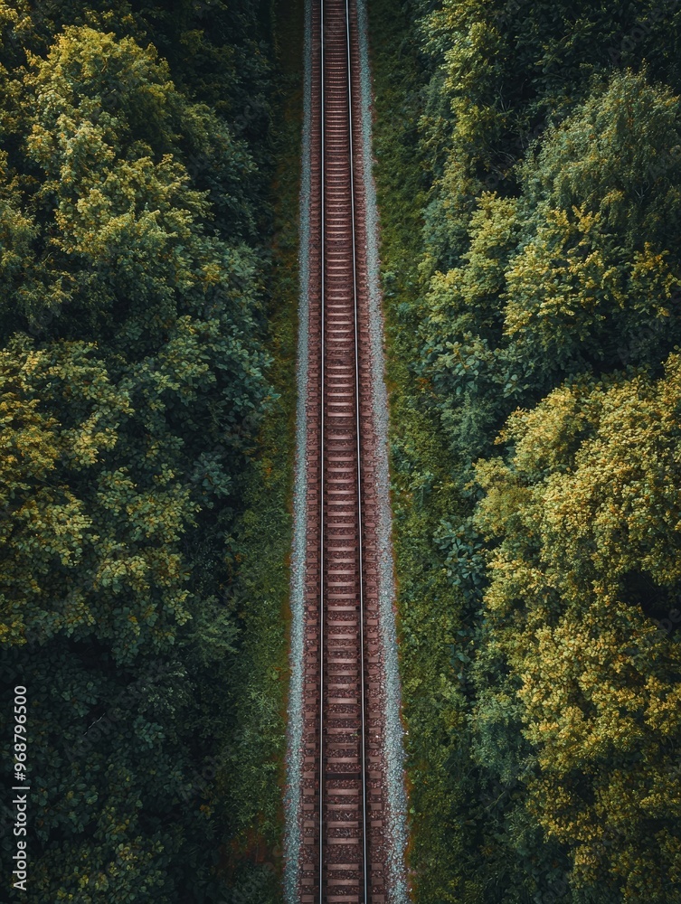 aerial view of railway - ai aerial view of railway - ai