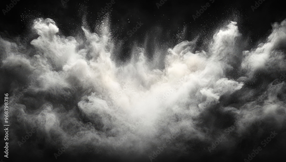 Obraz premium smoke on the black background. Created with Ai