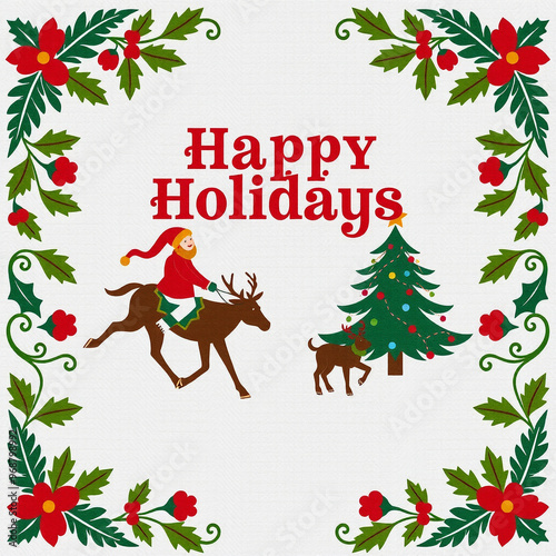 Festive illustration with "...