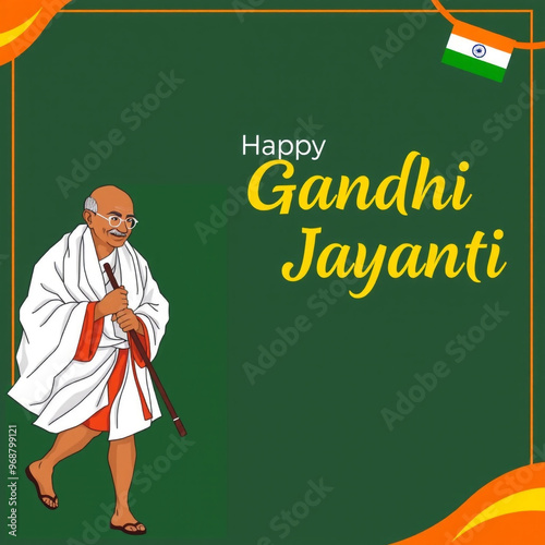 Illustration of Mahatma Gan...