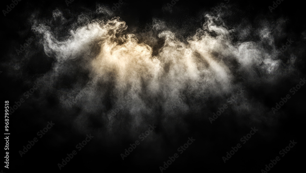 Whirling white smoke in a dark atmosphere, a delicate misty texture with swirling motion and depth, perfect for backgrounds or creative overlays, Created with AI. Whirling white smoke in a dark atmosphere, a delicate misty texture with swirling motion and depth, perfect for backgrounds or creative overlays, Created with AI.
