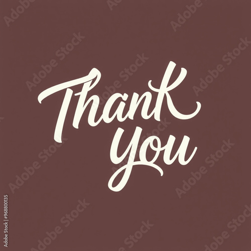 "Thank You" text in a bold ...