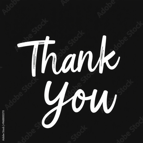 A bold "Thank You" written ...