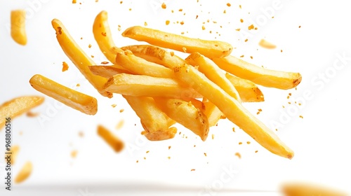 french fries in a background