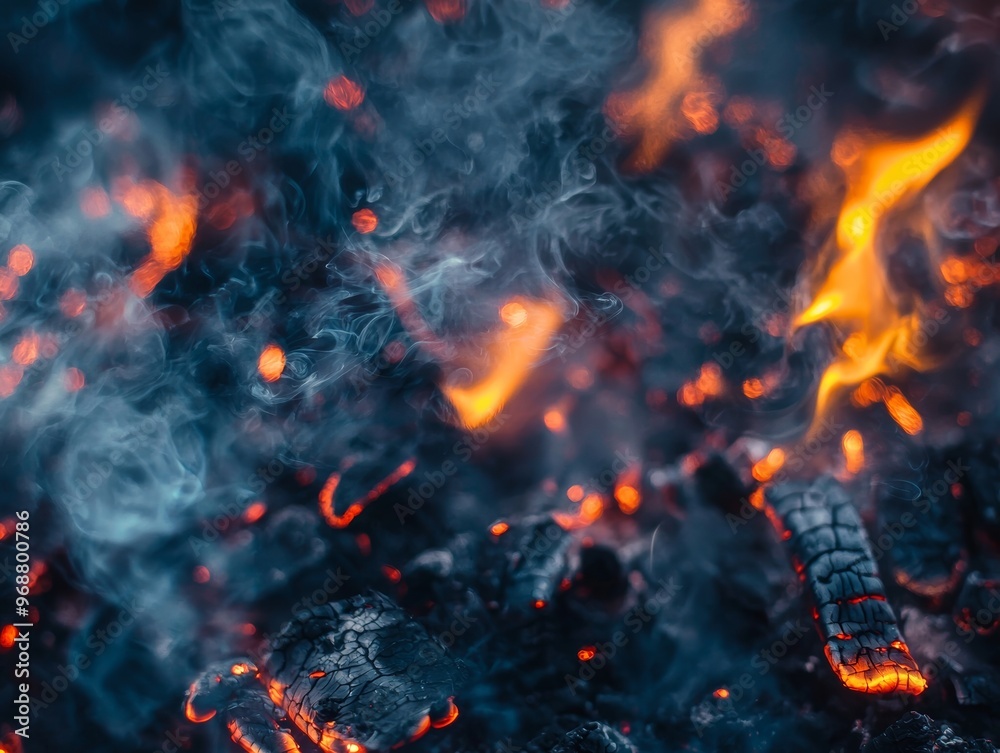close up of a smoke from fire - ai close up of a smoke from fire - ai