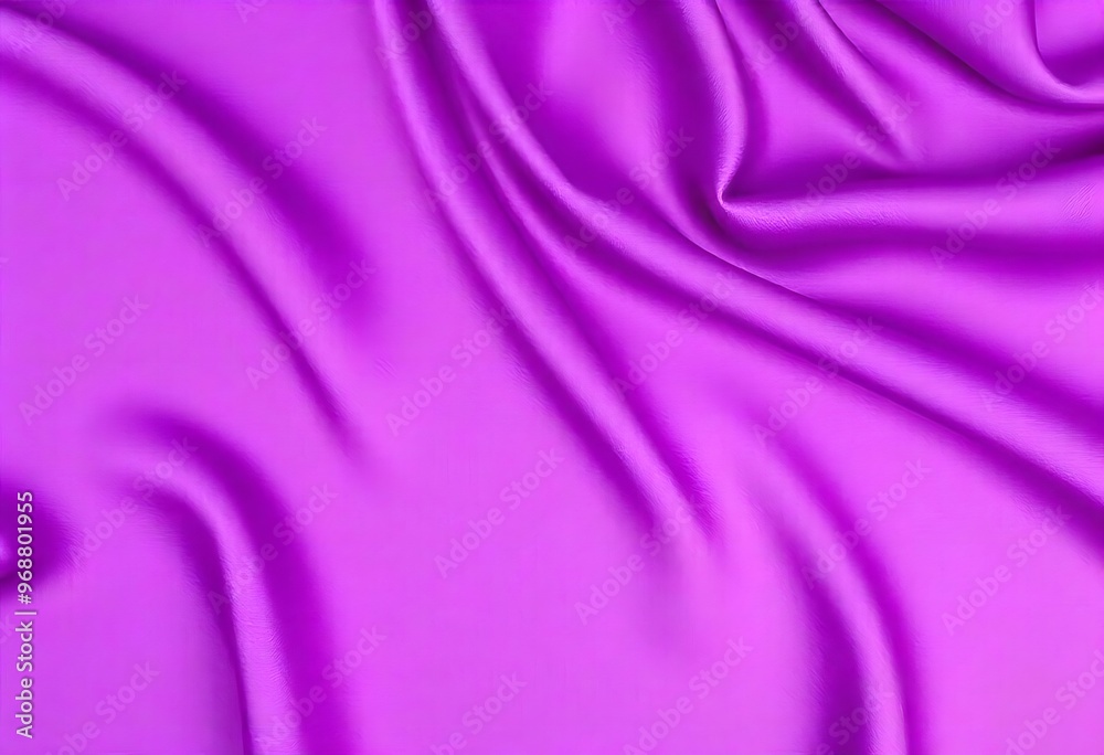 Fototapeta premium Smooth flowing purple satin fabric with soft wavy. flowing purple satin with soft folds and highlights.