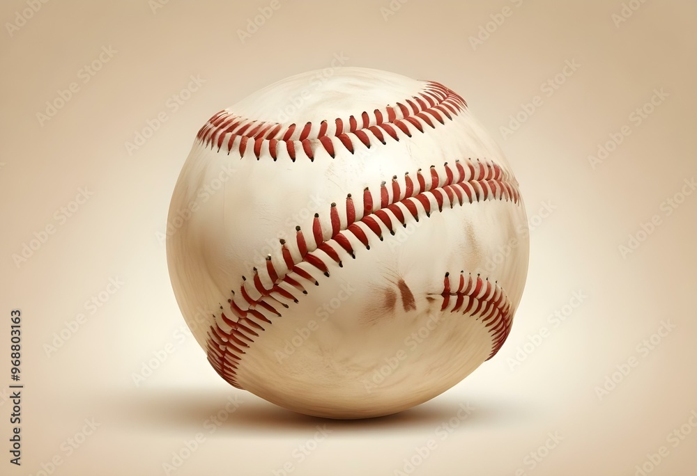 A baseball with red stitching and white stripes and with backgrounds A baseball with red stitching and white stripes and with backgrounds